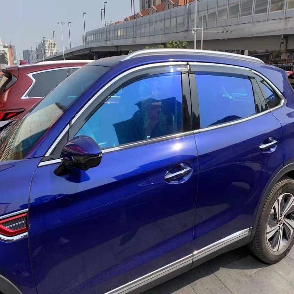 50CM X 3M Film Surya Kaca Depan Biru Bunglon VLT 67% Warna Jendela Depan Mobil Perlindungan Warna Ka