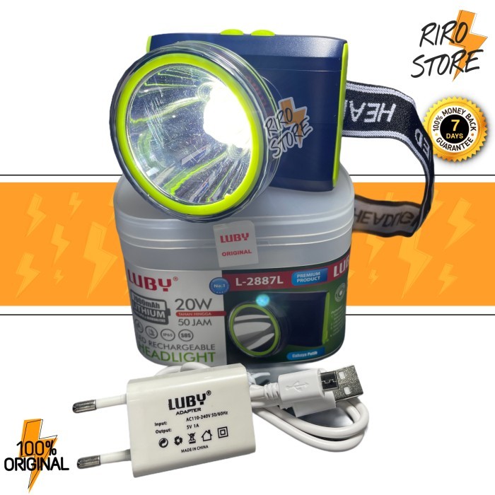 Terbaru Senter Kepala Luby L2887 / L-2887 / 2887 / Luby 20W / 20Watt F1X4