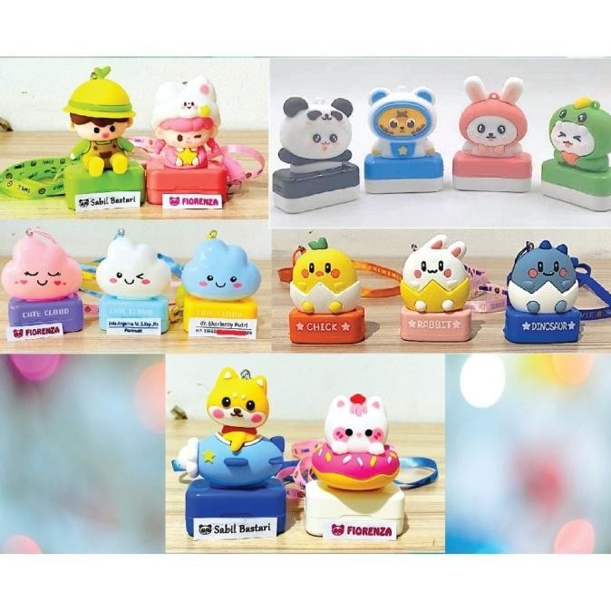 

Sale Cute Stamp Custom Stamp Gantungan Tali / Stempel Nama Karakter