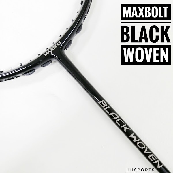 MAXBOLT Racket BLACK WOVEN LIMITED EDITION ( GRATIS Senar+Pegangan+Tas Sampul ) 35LBS |AEB12B4E|