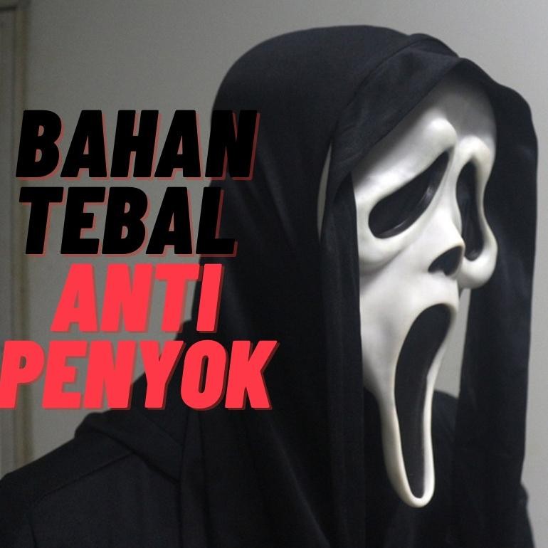 COD Topeng Scream Ghost Tebal Anti Penyok Hantu Seram Cosplay Halloween Ex45
