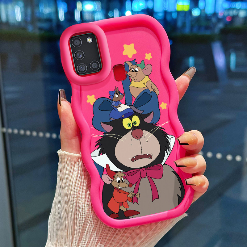 Casing Hp Untuk Samsung A21s Case Casing ponsel kucing hadiah Softcase HP terbuat dari bahan silikon