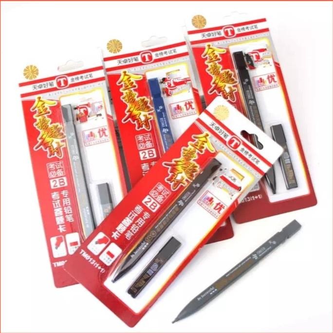 

New Arrival Pensil Khot Kaligrafi 2B Refillnya Khat Menulis Hurf Arab Tulis Mekani Neo 2024