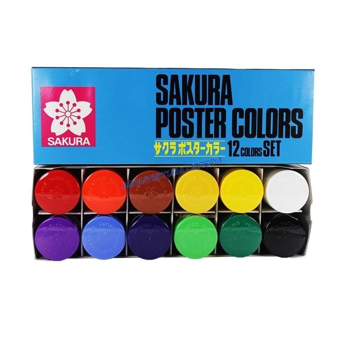 

promo! Sakura Poster Colour Set 12 Colours 30Ml Tbk