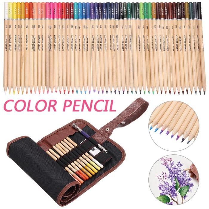

promo! 52Pcs Artist Watercolor Pencils Set Sketching Painting Drawing Colored