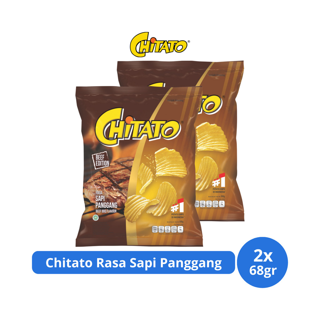 

Chitato Keripik Kentang Rasa Sapi Panggang 68gr x 2 pcs