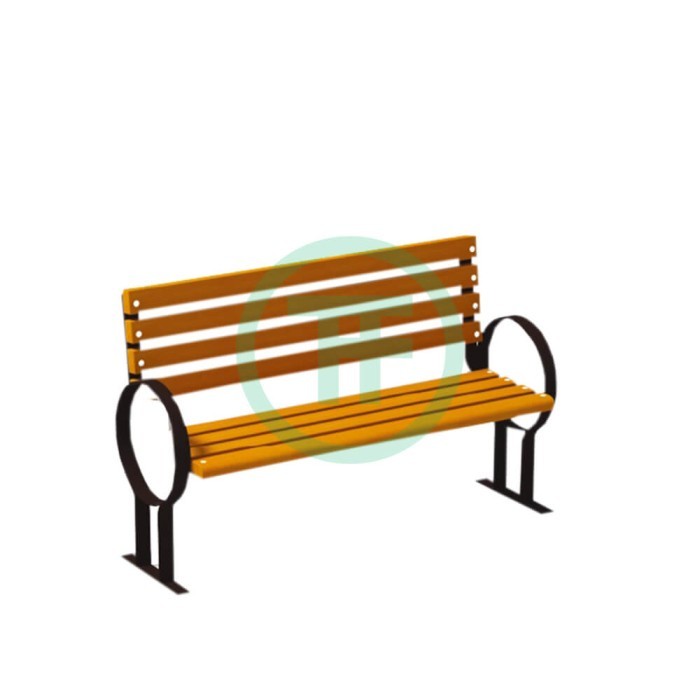 Gorefit® Bangku Taman Outdoor | Bangku Besi Anti Karat untuk Taman Kota, Trotoar, Kolam Renang & Sek