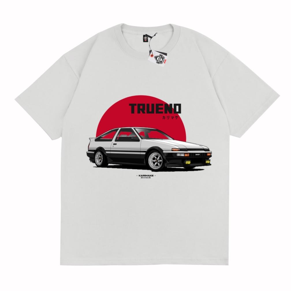 Limited Karimake T-Shirt Mobil Toyota Ae86 Trueno 90 Enthusiasm Otomotif Garasi Drift Mini Gt Hitam 