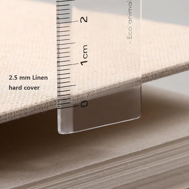 

tu-67 Retro Spiral Sketchbook Linen Hardcover 120 Pages 160GSM Refillable Notebook for Art Drwaing Stationery School Supplies Hemat