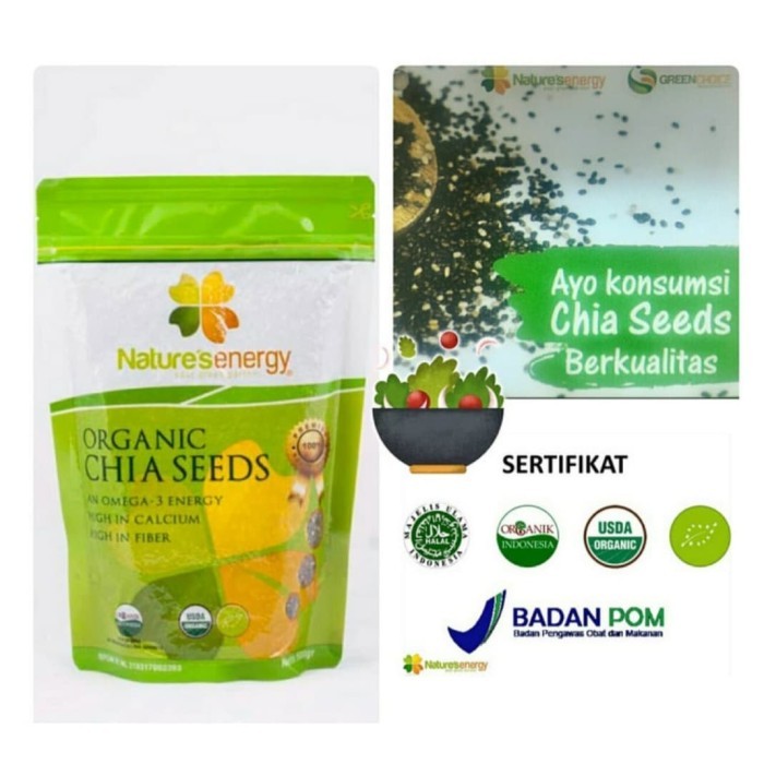 

Natures Energy Chia Seed Organic Black Chiaseed Chiaseeds Hitam Peru