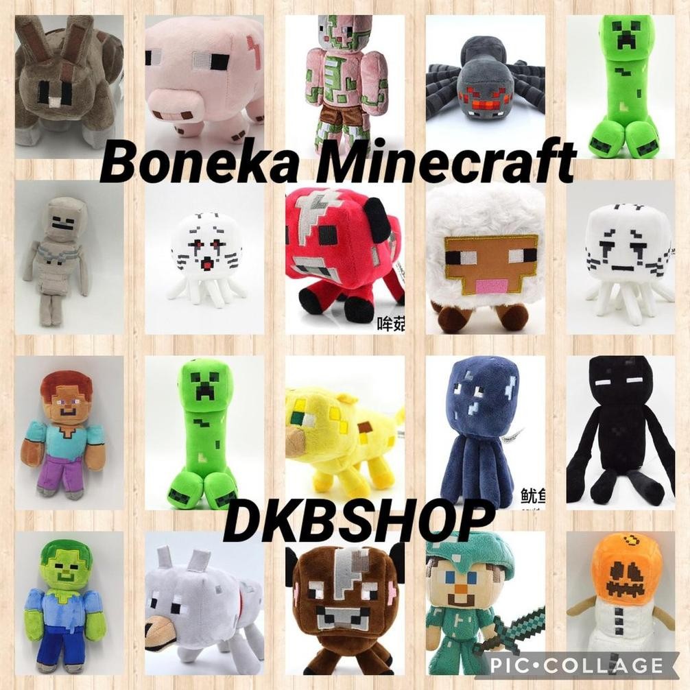 NEW  Boneka Minecraft Boneka Zombie Boneka Creeper Boneka Ender Dragon Boneka Zombie Boneka Spider N
