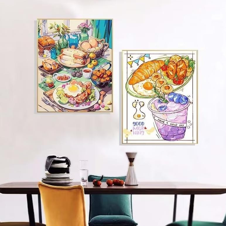 

Promo! Paint By Number 40x50cm DIY Paint Kit with Frame Digital Painting Landscape Cartoon Anime Series Hemat