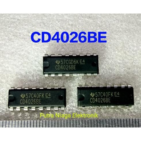 Update ic CD4026BE Dip 16 pin CD4026 / TC4026 / HEF4026 / HCF4026 putr4n Segera Beli