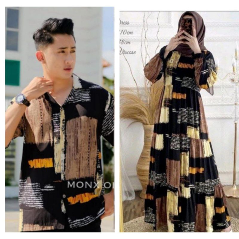 Gamis Kpel Coyple Istri Baju Sarimbit Famis Pasangan Gams Couple Ghamus Copel Games Kopel Gamis Kape