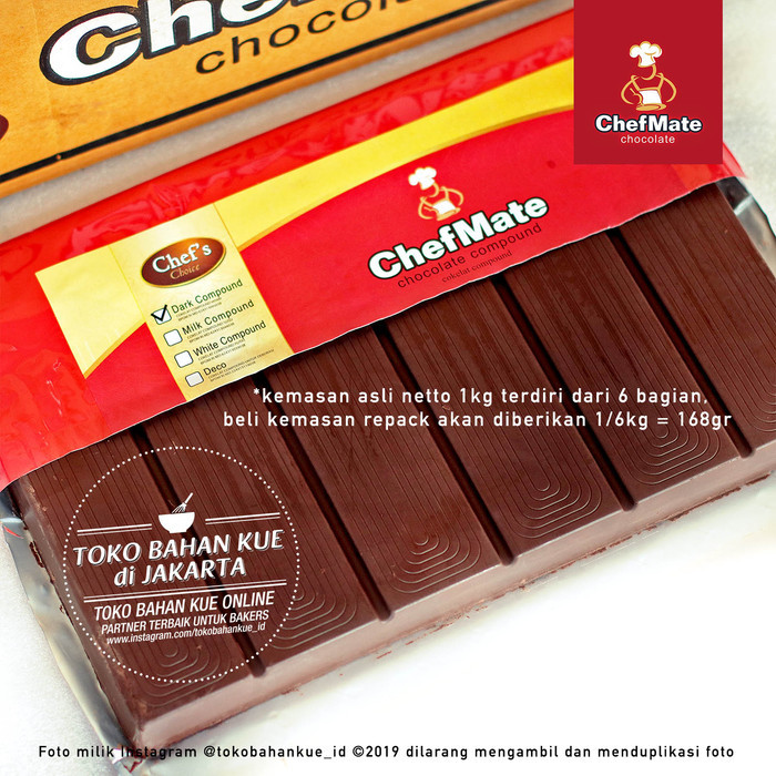 

Chef Mate - Dark Chocolate Compound 166Gr Coklat Batang Cokelat Baking