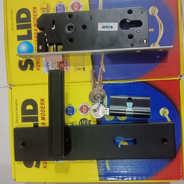 Belanja Paket Kunci Pintu Rumah Set Body Kunci Gangan Pintu Solid Hitam Asz