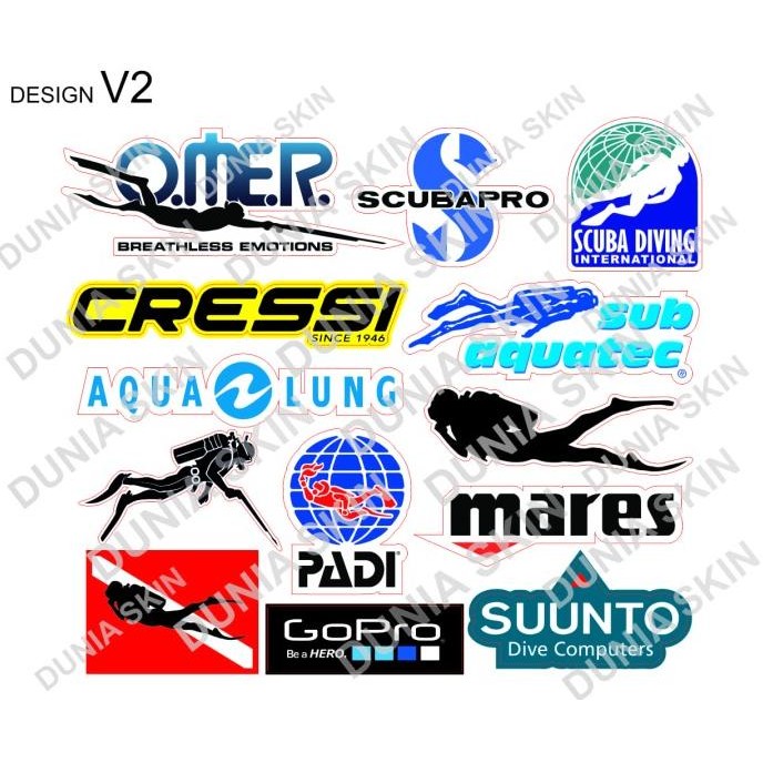 

Travel Label / Sticker Koper Rimowa Design V2 Scuba Diving Dive Logo