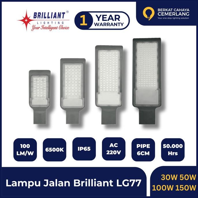 Lampu Jalan Pju Brilliant Led 30W 50W 100W 150W 200W Lg77