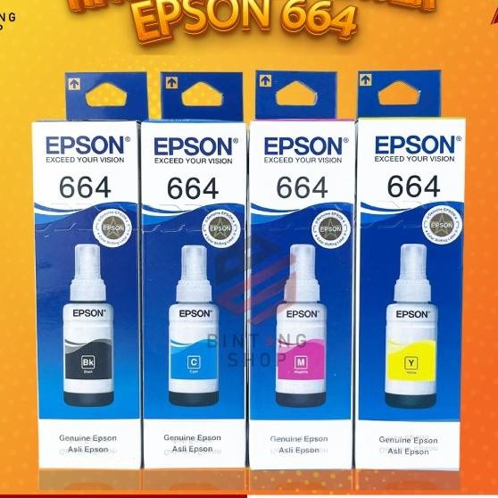

1 Set 4 Pcs Tinta Epson 664 Tipe Printer L100 L120 L210 L220 L310 L360