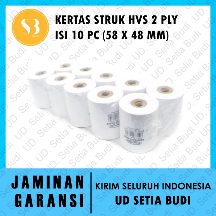 

Terlaris Kertas Struk HVS 58x48 2 Ply (Isi 10) Untuk Kasir dan Kalkulator SALE