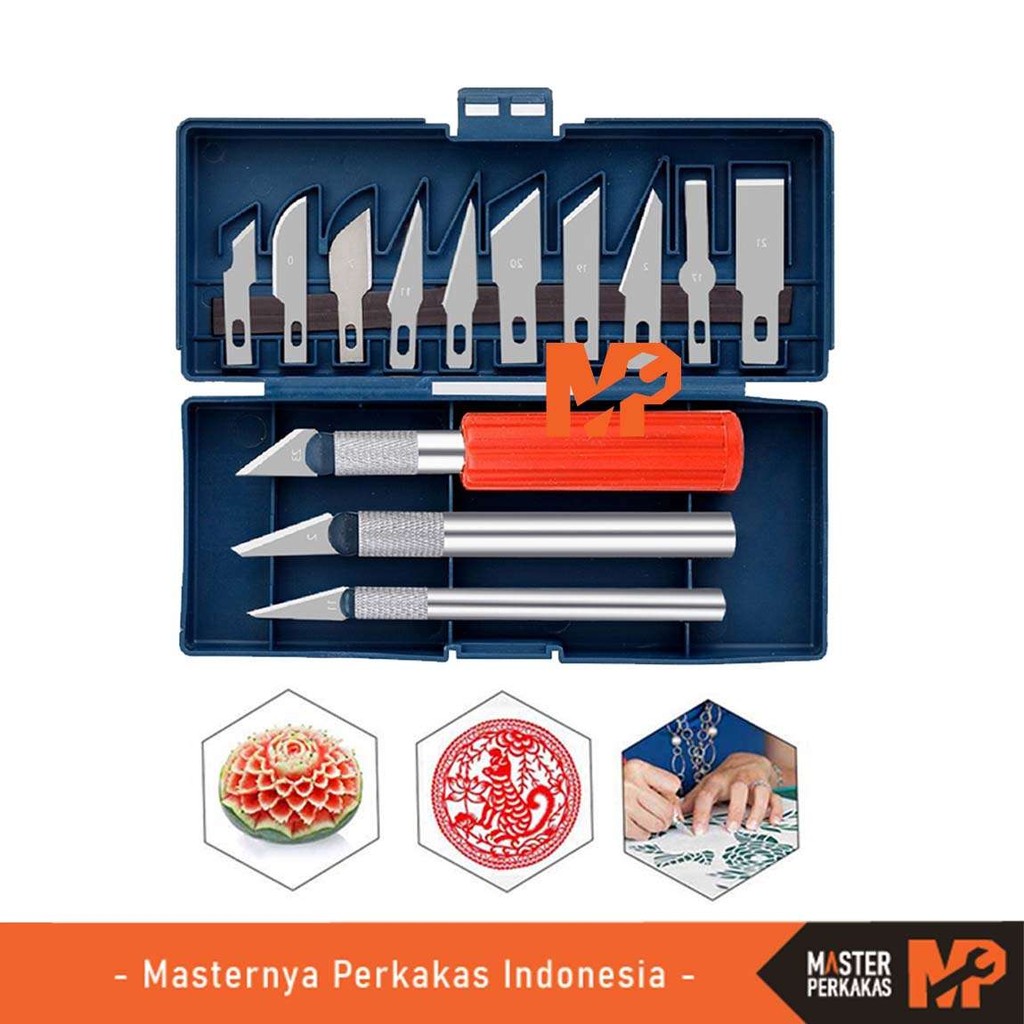 

MP Pisau Set Ukir 13In1 AH69 / Kerajinan Alat Kayu Seni Grafir / Pahat Cutter Pen Hobby / Craft Art Knife / Multifungsi Bongsai Kelapa