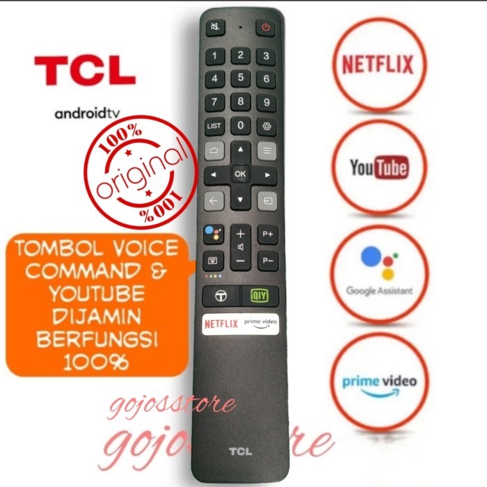 Toko Bakia -- remot tv LED TCL android 32A3 40A3 original asli ORI