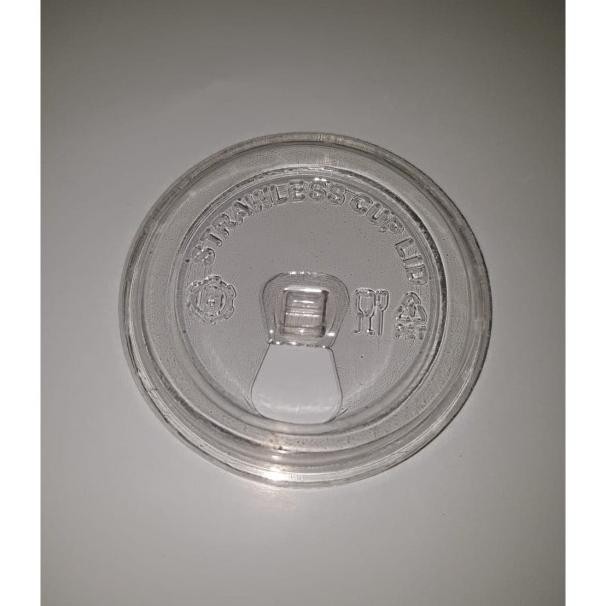 Tutup Gelas Plastik Tanpa Sedotan / Strawless Lid / Cheese Lid 1 Dus