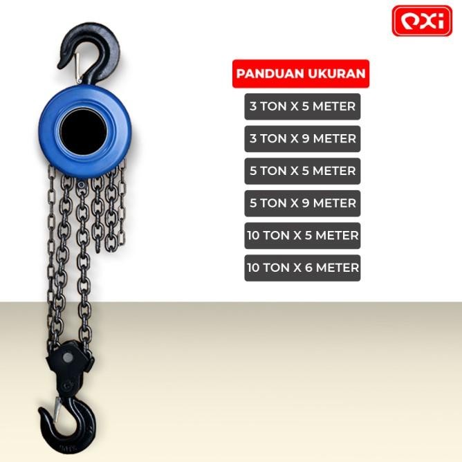 Takel 1 Ton X 5 Meter / Chain Block Katrol / Chain Hoist Crane 1T X 5M