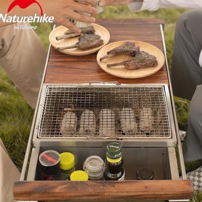 Alat Panggang Naturehike Nh20Cj006 Bare Stainless Folding Grill