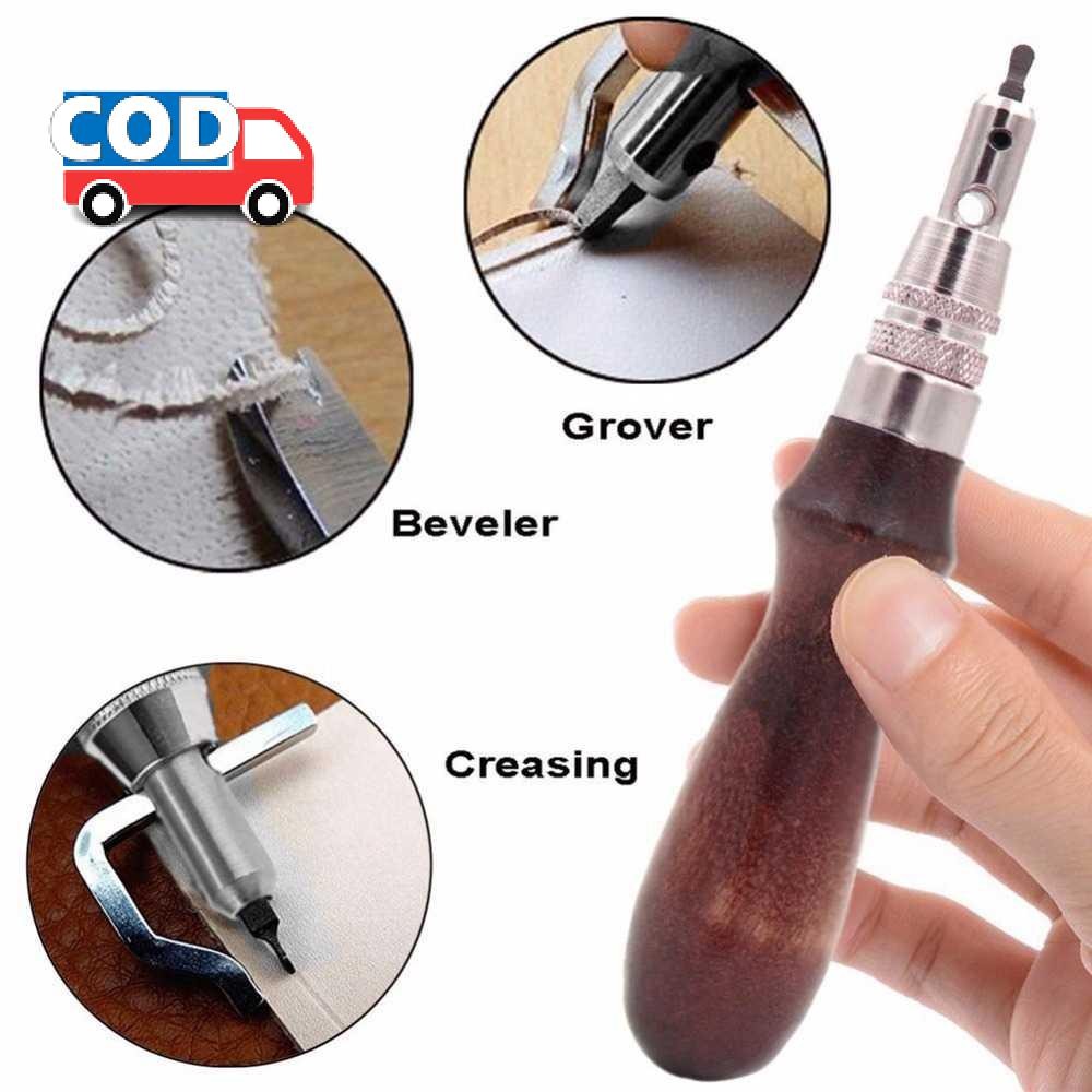 

Kekebaharu_ - Set Alat DIY Kerajinan Kulit 7in1 Pisau Potong & Ukir Leather Craft