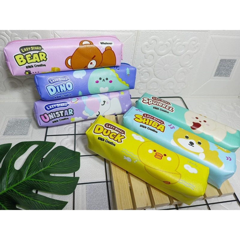 

Tempat Pensil Tepak Pensil Motif Animal Lazy Star Lucu