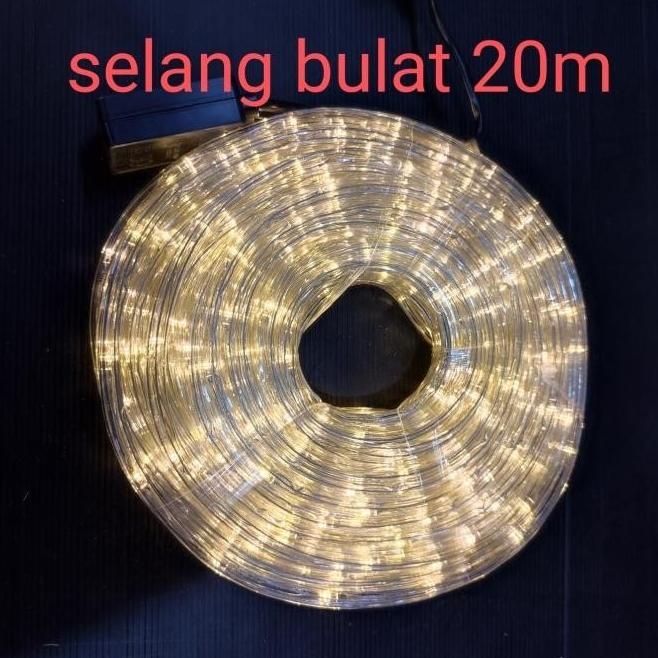 Instan Led Strip Lampu Selang Hias Bulat Paket 20M Warm White Dekor Dekorasi Laris Ekadwihsnh