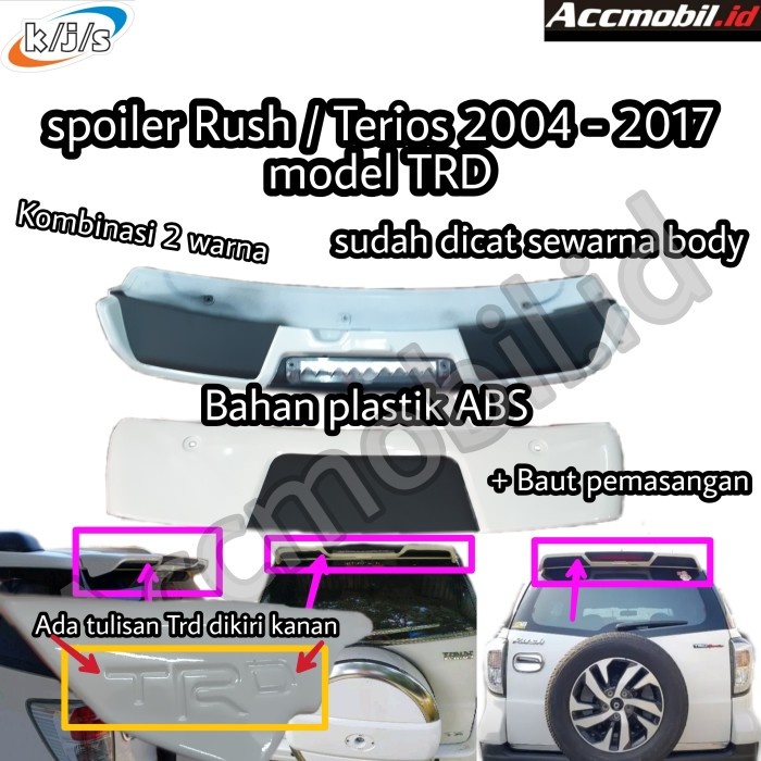 Terbaru Spoiler Toyota Rush Daihatsu Terios Model Trd Sportivo Dengan Lampu