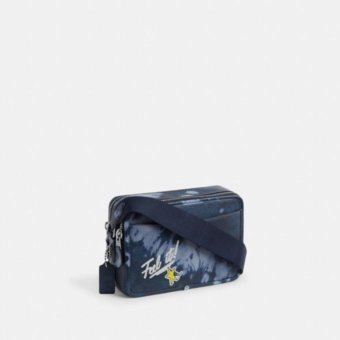 Tas Sling Bag Man Coach Charter Crossbody Bag 24 With Tie-Dye Print Kirinahara