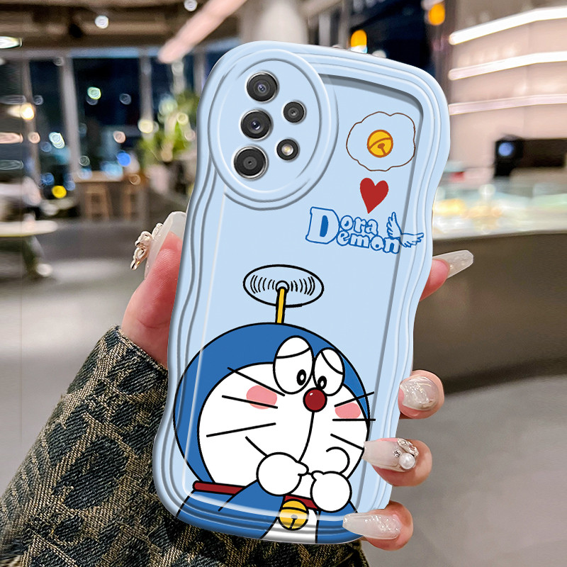 Casing Hp Untuk Samsung Galaxy A52 5G A52s 5G Case gelombang Sisi Softcase Silikon Doraemon Kesing C