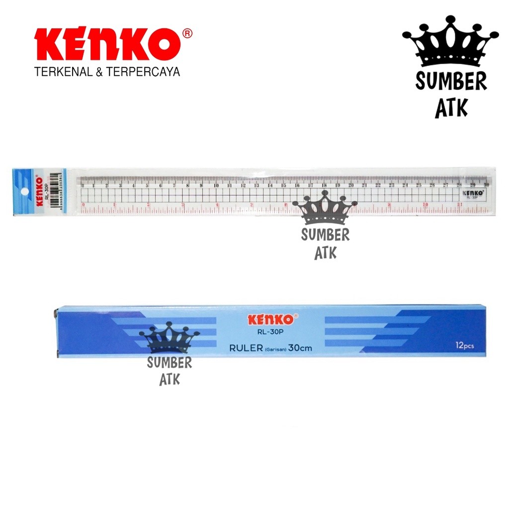 

Penggaris Plastik 30 CM KENKO RULER RULER RL-30P