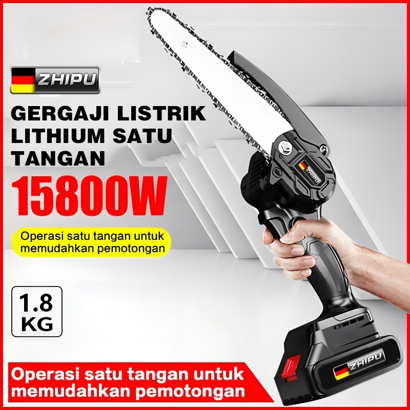 PANA Pengiriman segeraChainsaw mini 6 Inch Chainsaw Chain Saw Cordless 2 baterai 6 Inch Chainsaw
