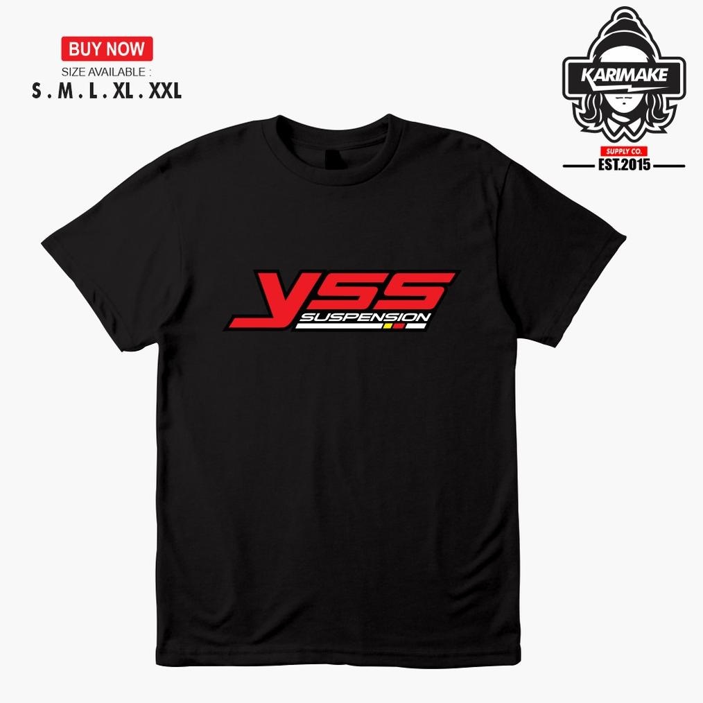 Limited Karimake T-Shirt Racing Yss Suspension Logo Kaos Otomotif