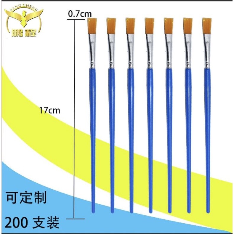 

Kuas Nilon ujung bulat dan rata