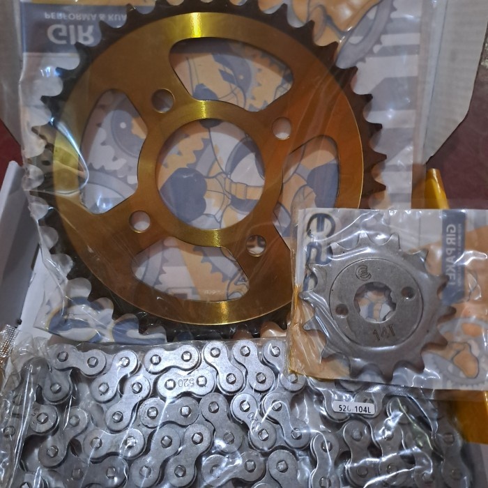 GEAR SET PAKET BAJAJ PULSAR 220 ESF 14T/36T-520-104L TERMURAH
