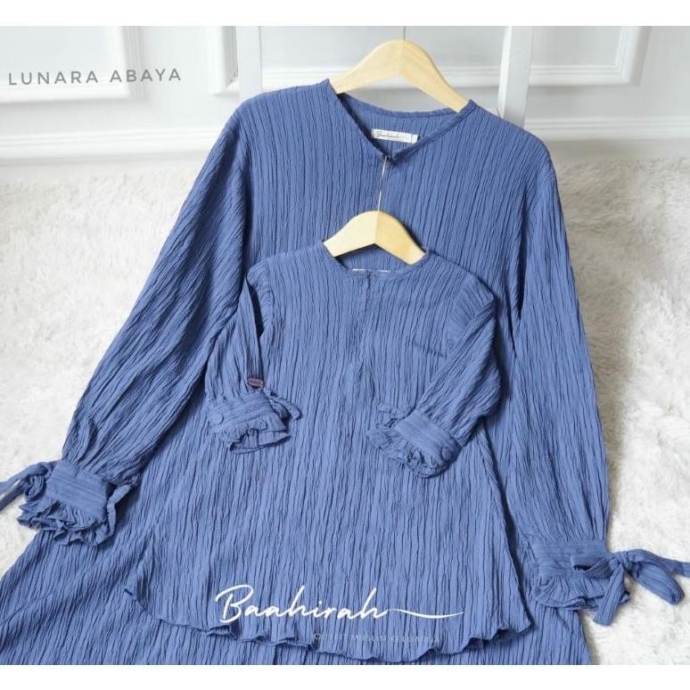 Hj-43 Baahiah -Lunara Abaya Couple Ibu Anak | Gamis Abaya Lebaran|Baju Gamis Pengajian Couple Ibu Da