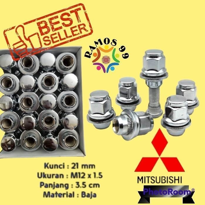 MUR RODA RACING BAUT LUGNUT MOBIL MITSUBISHI L300 BAHAN BAJA 20 MUR