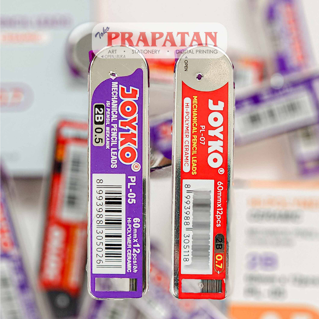 

Joyko Mechanical Pencil Lead Refill Isi 0.5 0.7 2B Isi Pensil Mekanik