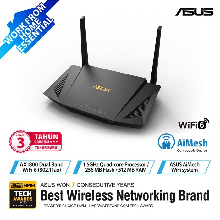ASUS RT-AX56U AX1800 DUAL BAND WIFI MU-MIMO ROUTER