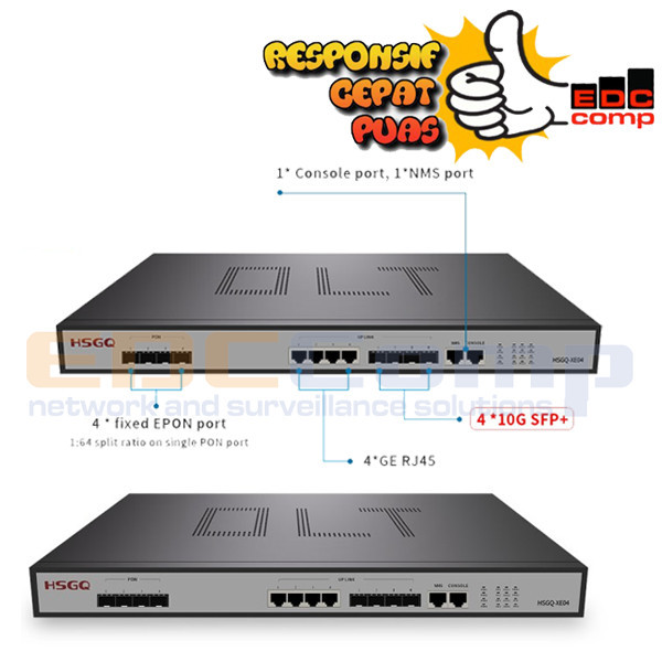 HSGQ XE04 EPON OLT 4PON 10G UPLINKFTTH EPON OLT 4 PON