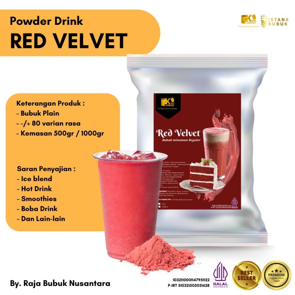 

Bubuk Minuman Red Velvet Serbuk Minuman rasa Red Velvet Powder Drink Red Velvet