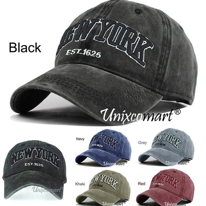 TOPI BASEBALL New York EST 1625 Topi Baseball Hat Cap Casual Sport Distro