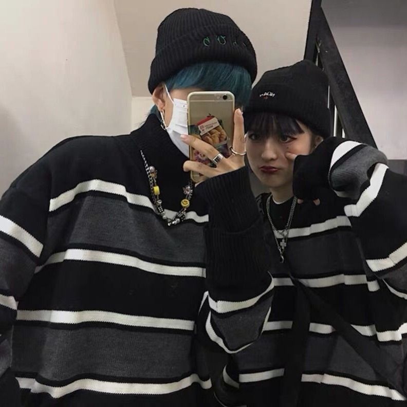 Baju Rajut Pria Couple, Pakaian Rajut Tebal Longgar