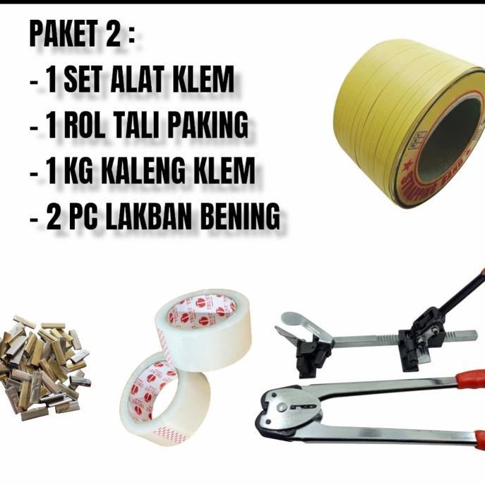 

PAKET ALAT PACKING STRAPING KARDUS PLASTIK SET : ALAT + TALI + KALENG