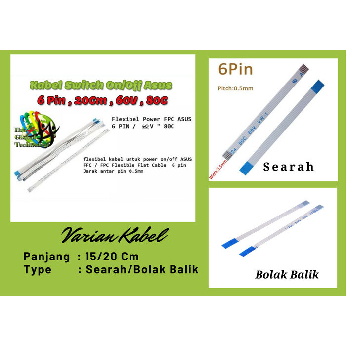 CABLEKABEL FLEXIBLE FPC KABEL SWITCH POWER LAPTOP ASUS